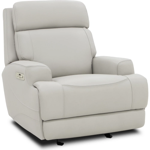 Marsha Triple Power Auto Glider Recliner with Bluetooth, Massage & Heat in Neutral Top-Grain Leather